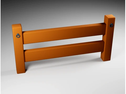 Wooden Fence 3D Model