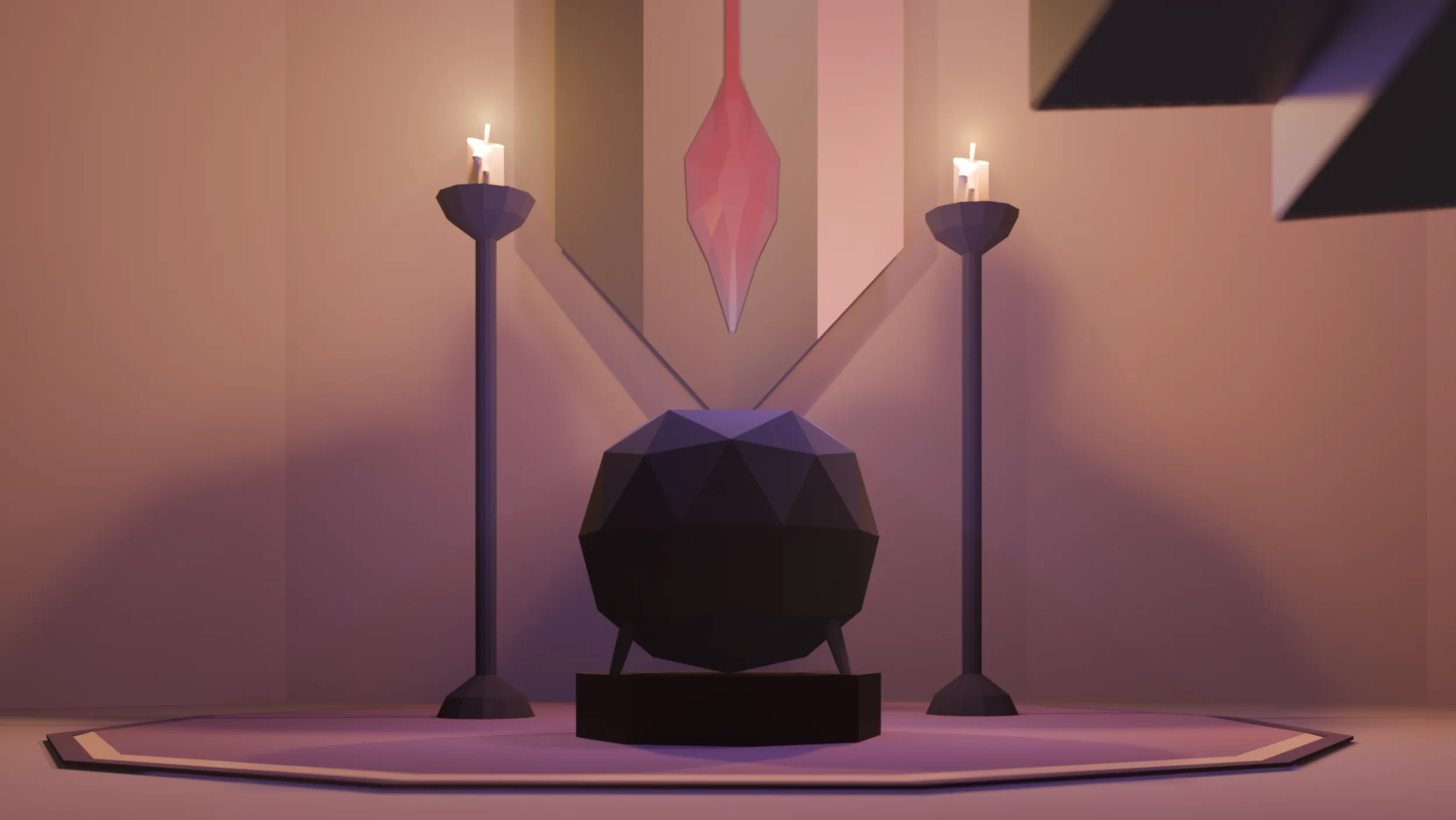 Stylized Mage Tower Interior - Low-Poly Asset Pack 3D Model .c4d .max .obj .3ds .fbx .stl .blend 