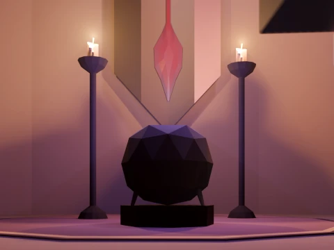 Stylized Mage Tower Interior - Low-Poly Asset Pack 3D Model