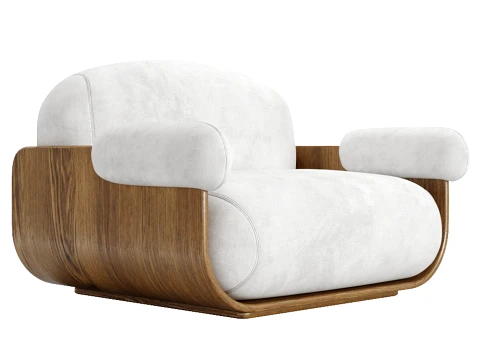 Cannoli Lounge Chair 3D Модель