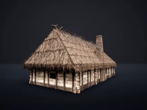 AAA MEDIEVAL SLAVIC HOUSE COTTAGE CABIN HUT GENERIC VILLAGE FARM 3D Model