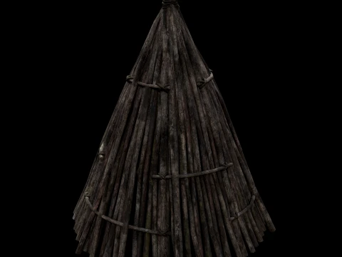 PRIMITIVE HUT SHELTER COTTAGE HOUSE NATIVE PRIMAL AAA COLLECTION Low-poly 3D Model
