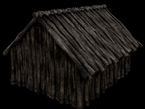 PRIMITIVE HUT SHELTER COTTAGE HOUSE NATIVE PRIMAL AAA COLLECTION Low-poly 3D Model