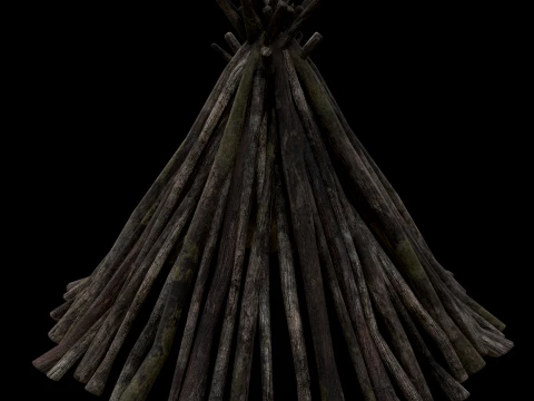 PRIMITIVE HUT SHELTER COTTAGE HOUSE NATIVE PRIMAL AAA COLLECTION Low-poly 3D Model