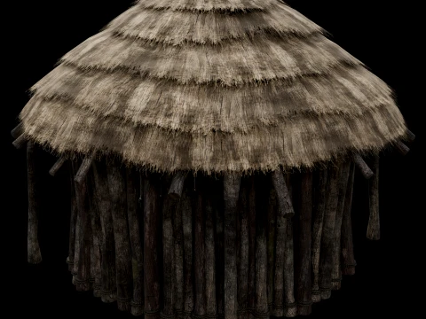 PRIMITIVE HUT SHELTER COTTAGE HOUSE NATIVE PRIMAL AAA COLLECTION Low-poly 3D Model