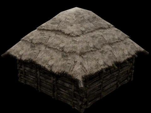 PRIMITIVE HUT SHELTER COTTAGE HOUSE NATIVE PRIMAL AAA COLLECTION Low-poly 3D Model