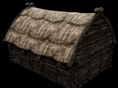 PRIMITIVE HUT SHELTER COTTAGE HOUSE NATIVE PRIMAL AAA COLLECTION Low-poly 3D Model