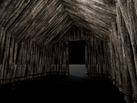 PRIMITIVE HUT SHELTER COTTAGE HOUSE NATIVE PRIMAL AAA COLLECTION Low-poly 3D Model
