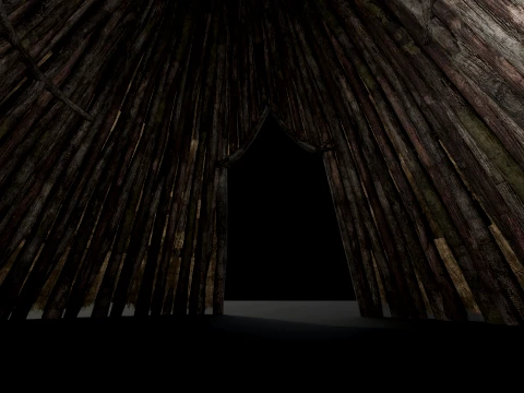 PRIMITIVE HUT SHELTER COTTAGE HOUSE NATIVE PRIMAL AAA COLLECTION Low-poly 3D Model