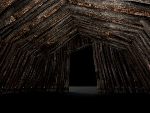 PRIMITIVE HUT SHELTER COTTAGE HOUSE NATIVE PRIMAL AAA COLLECTION Low-poly 3D Model
