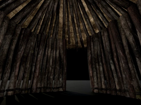 PRIMITIVE HUT SHELTER COTTAGE HOUSE NATIVE PRIMAL AAA COLLECTION Low-poly 3D Model
