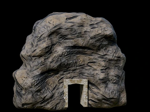 CAVE ENTRANCE GATE PORTAL DUNGEON ANCIENT TEMPLE COLLECTION Low-poly 3D Model