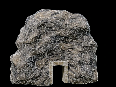 CAVE ENTRANCE GATE PORTAL DUNGEON ANCIENT TEMPLE COLLECTION Low-poly 3D Model