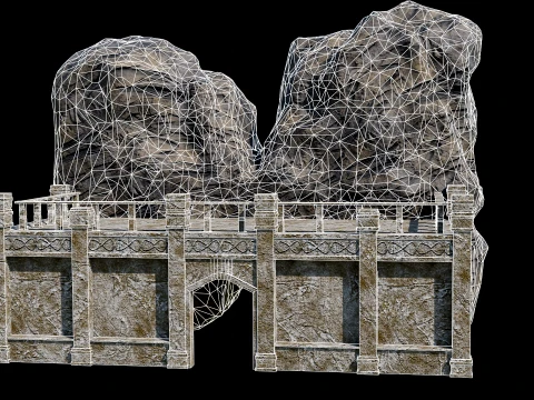 CAVE ENTRANCE GATE PORTAL DUNGEON ANCIENT TEMPLE COLLECTION Low-poly 3D Model