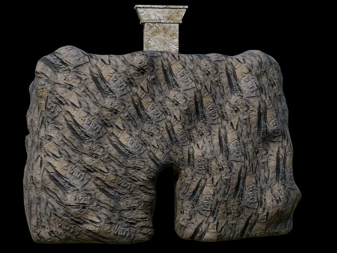 CAVE ENTRANCE GATE PORTAL DUNGEON ANCIENT TEMPLE COLLECTION Low-poly 3D Model