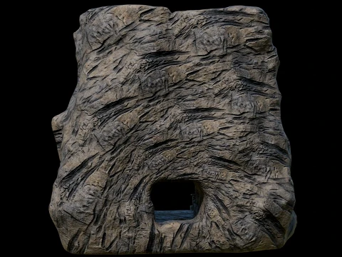 CAVE ENTRANCE GATE PORTAL DUNGEON ANCIENT TEMPLE COLLECTION Low-poly 3D Model