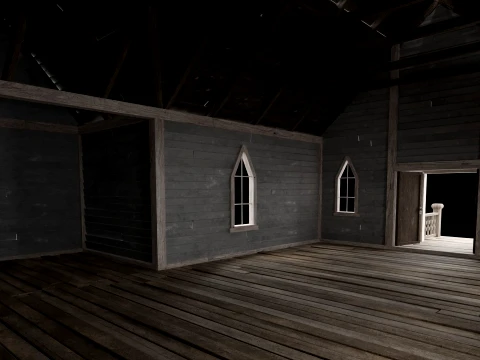 WILD WEST WESTERN CHURCH CHAPEL CATHEDRAL TEMPLE COLLECTION Low-poly 3D Model