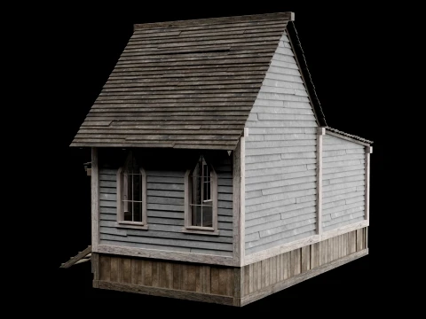 WILD WEST WESTERN CHURCH CHAPEL CATHEDRAL TEMPLE COLLECTION Low-poly 3D Model