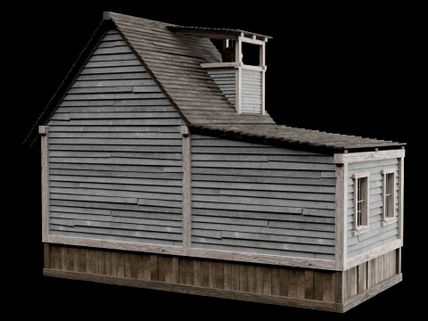 WILD WEST WESTERN CHURCH CHAPEL CATHEDRAL TEMPLE COLLECTION Low-poly 3D Model