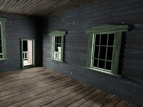 WILD WEST WESTERN HOUSE HUT COTTAGE CABIN BUILDING COLLECTION Low-poly 3D Model