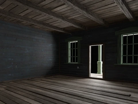 WILD WEST WESTERN HOUSE HUT COTTAGE CABIN BUILDING COLLECTION Low-poly 3D Model