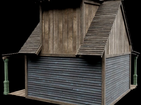 WILD WEST WESTERN HOUSE HUT COTTAGE CABIN BUILDING COLLECTION Low-poly 3D Model