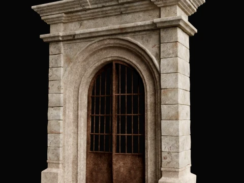 ANCIENT RUIN GREEK ROMAN TEMPLE MONUMENT STATUE COLUMN PACK Low-poly 3D Model