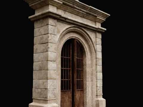 ANCIENT RUIN GREEK ROMAN TEMPLE MONUMENT STATUE COLUMN PACK Low-poly 3D Model