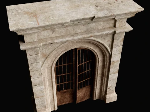 ANCIENT RUIN GREEK ROMAN TEMPLE MONUMENT STATUE COLUMN PACK Low-poly 3D Model