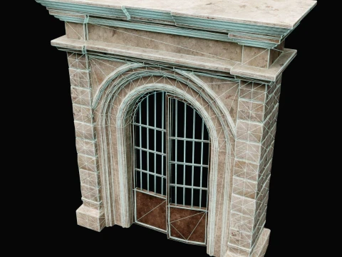 ANCIENT RUIN GREEK ROMAN TEMPLE MONUMENT STATUE COLUMN PACK Low-poly 3D Model