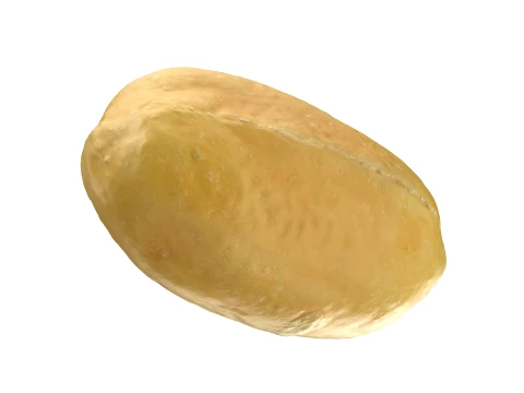 Peeled Peanut 3D Model
