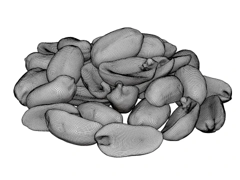Peeled Peanuts 3D Model