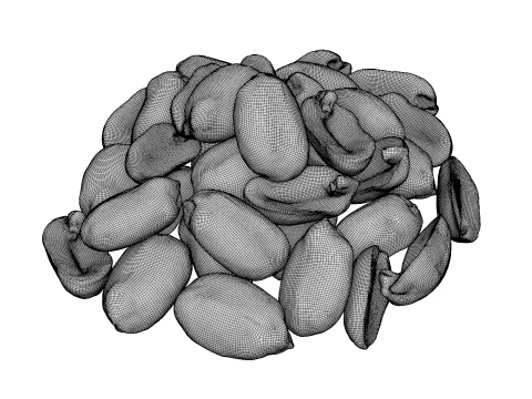 Peeled Peanuts 3D Model