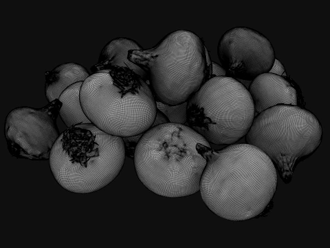Shallots Pile 3D Model