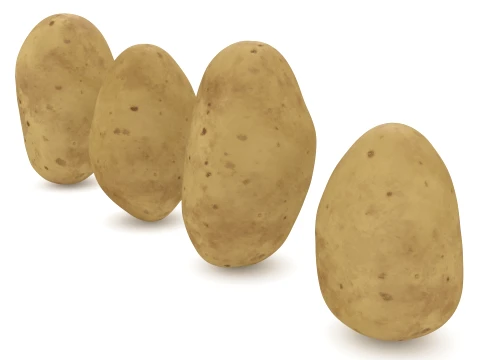 Stylized Potatoes 3D Model