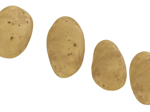 Stylized Potatoes 3D Model