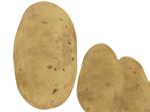 Stylized Potatoes 3D Model