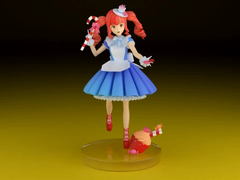Anime girl 3D Print Model