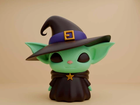 Baby yoda halloween figure 3D Print Model