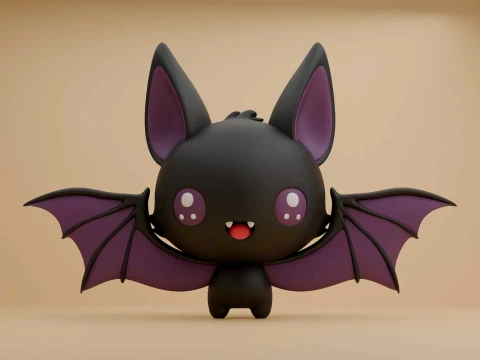 Cute bat 3D Print Model