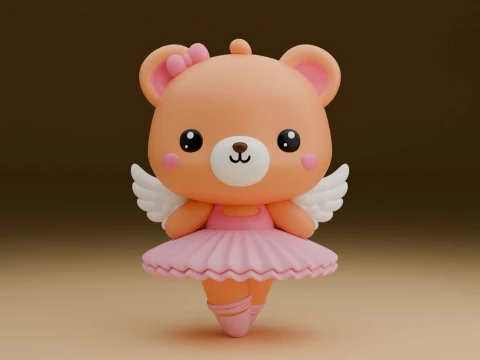 Cute bear 3D Print Model