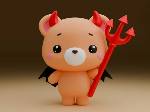 Hallowen bear 3D Print Model