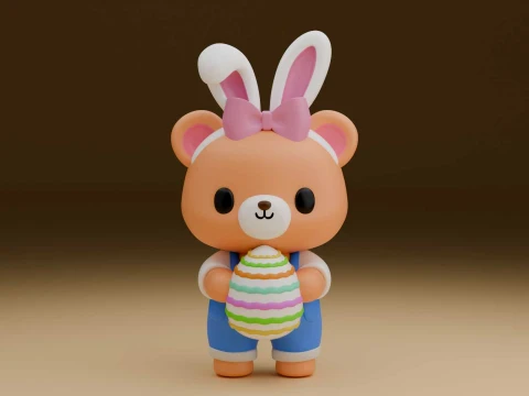 Bear easter 3D Print Model