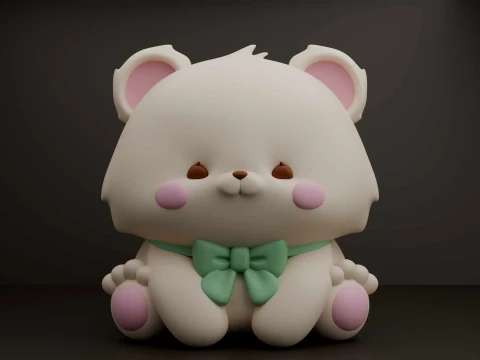 Cute teddy bear 3D Print Model