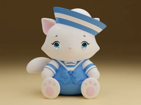 Sailor cat 3D Принт Модель