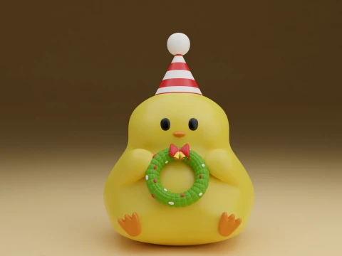 Christmas chicken 3D Druckmodell