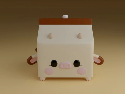 Cow milk 3D Print Model