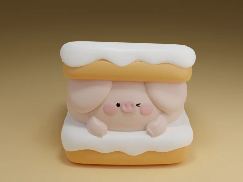 Pig 3D Print Model