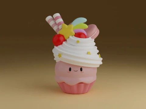 Cup cake 3D Print Model
