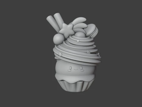Cup cake 3D Print Model